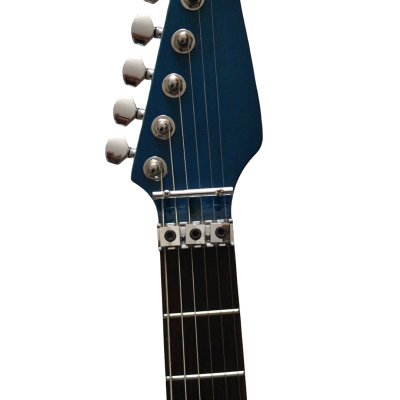 Custom Kyanite Tom Blue Quilted Maple Top Tremolo Guitar - Image 3
