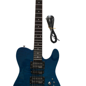 Alternative view of Custom Kyanite Tom Blue Quilted Maple Top Tremolo Guitar