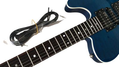 Custom Kyanite Tom Blue Quilted Maple Top Tremolo Guitar - Image 8