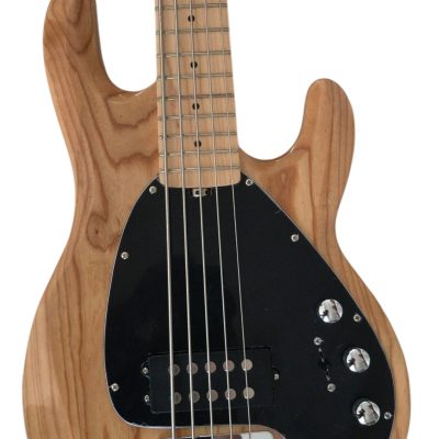Custom Aether Sting Natural Finish 5 String 1 Pickup Bass