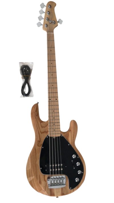 Custom Aether Sting Natural Finish 5 String 1 Pickup Bass - Image 2