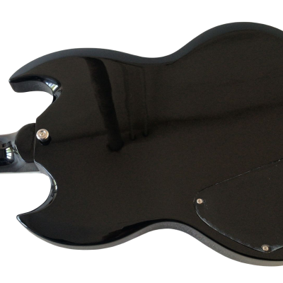 Custom Crown SG Black Blue Burst Tiger Maple Top Fixed Bridge Guitar - Image 4