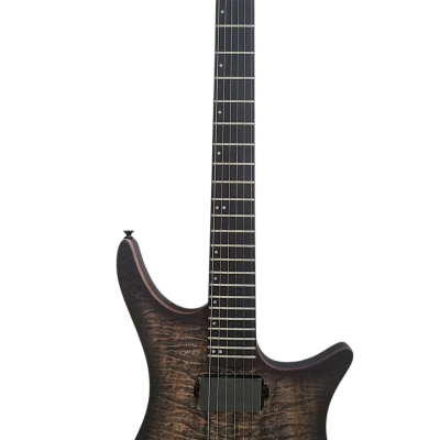 Custom Diplomat Boden Brown Burst Quilted Maple Top Headless Guitar - Image 7