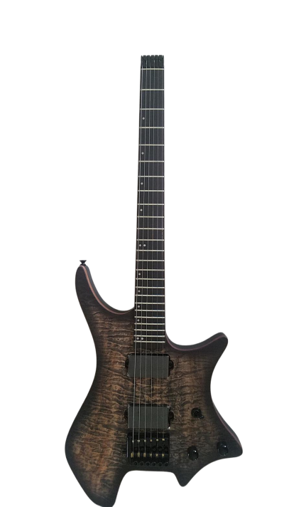 Custom Diplomat Boden Brown Burst Quilted Maple Top Headless Guitar - Image 7