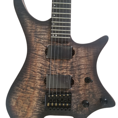 Custom Diplomat Boden Brown Burst Quilted Maple Top Headless Guitar