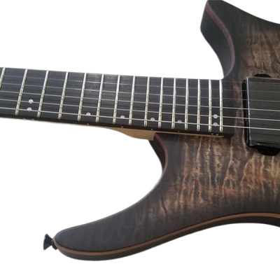Custom Diplomat Boden Brown Burst Quilted Maple Top Headless Guitar - Image 4