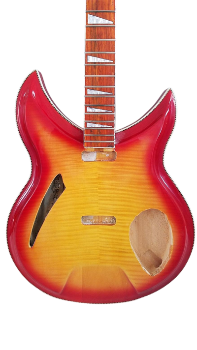 Custom Nova DIY Unfinished 381 Fireglo Body And Neck 12 String Guitar