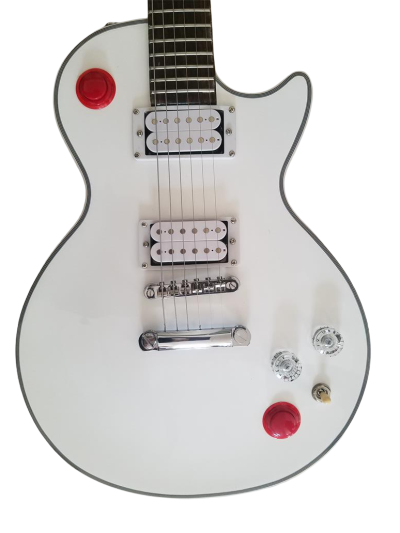 Custom Crown Alpine White Buckethead Electric Guitar Push Button Kill Switch