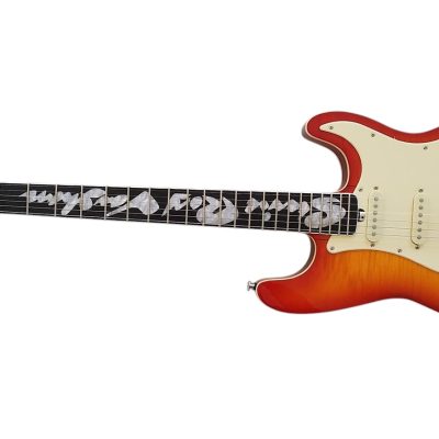 Custom Opal SRV Cherry Sunburst Finish Guitar - Image 8
