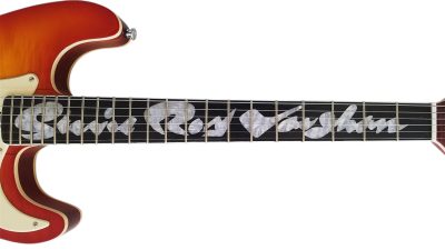 Custom Opal SRV Cherry Sunburst Finish Guitar - Image 7