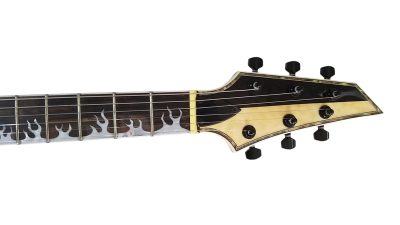 Custom Titan PT Blackjack 1953 String Thru Black Aged White Electric Guitar - Image 8