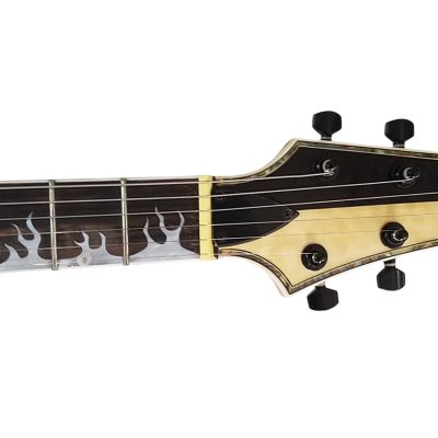 Custom Titan PT Blackjack 1953 String Thru Black Aged White Electric Guitar - Image 8