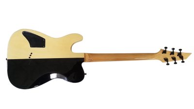 Custom Titan PT Blackjack 1953 String Thru Black Aged White Electric Guitar - Image 7