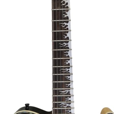 Custom Titan PT Blackjack 1953 String Thru Black Aged White Electric Guitar - Image 5