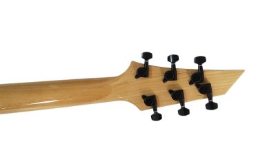 Custom Titan PT Blackjack 1953 String Thru Black Aged White Electric Guitar - Image 4