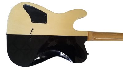 Custom Titan PT Blackjack 1953 String Thru Black Aged White Electric Guitar - Image 3