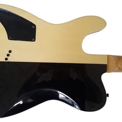 Custom Titan PT Blackjack 1953 String Thru Black Aged White Electric Guitar - Image 3