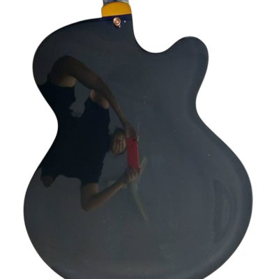 Custom Sovereign G6136T Hollow Body Single Cut Black Falcon Vibrato Tailpiece Guitar - Image 3