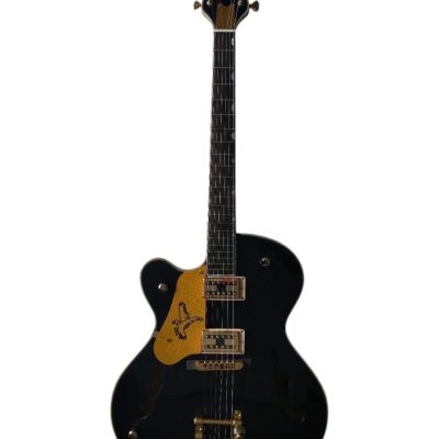 Custom Sovereign G6136T Hollow Body Single Cut Black Falcon Vibrato Tailpiece Guitar - Image 6