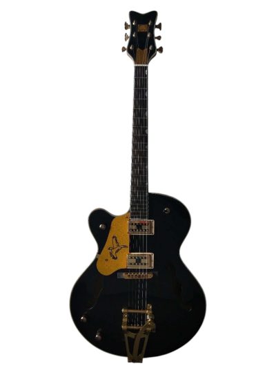Custom Sovereign G6136T Hollow Body Single Cut Black Falcon Vibrato Tailpiece Guitar - Image 6