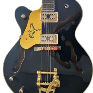 Custom Sovereign G6136T Hollow Body Single Cut Black Falcon Vibrato Tailpiece Guitar