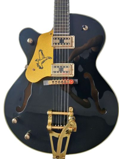 Custom Sovereign G6136T Hollow Body Single Cut Black Falcon Vibrato Tailpiece Guitar