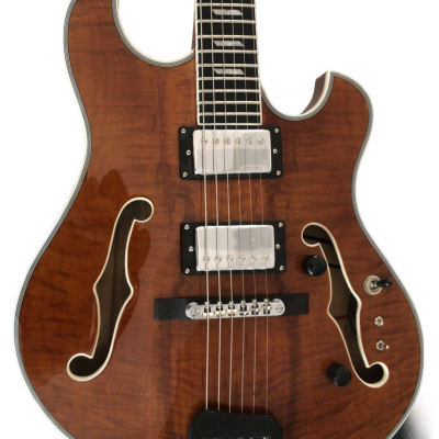 Custom Vesper Languedoc Region Trey Fhole Koa Bracing Inside Electric Guitar
