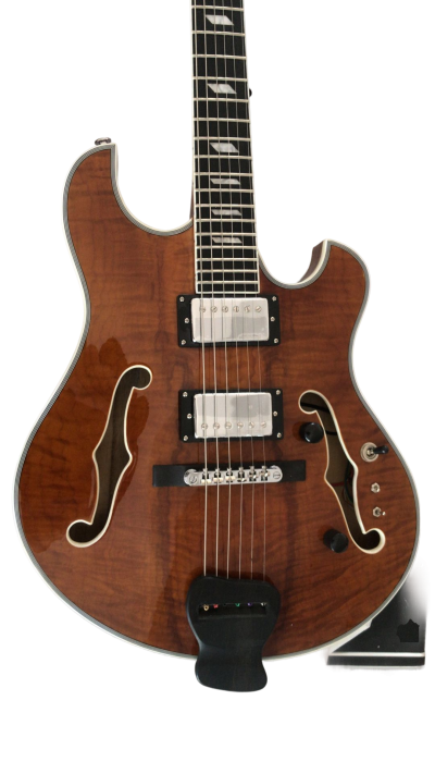 Custom Vesper Languedoc Region Trey Fhole Koa Bracing Inside Electric Guitar