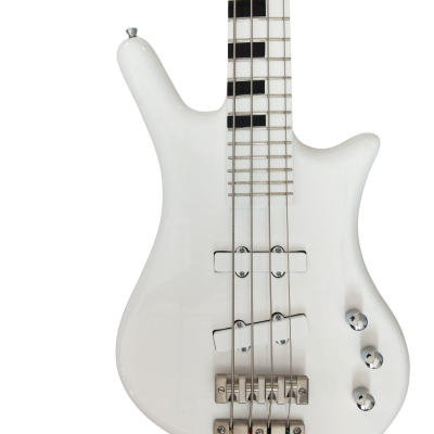 Custom Pulse Corvette Prince White 4 String Bass