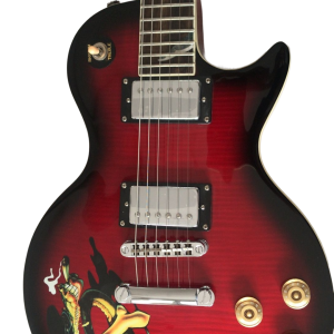 Custom Crown Black Red Burst Flame Maple Top Snakepit Slash Electric Guitar