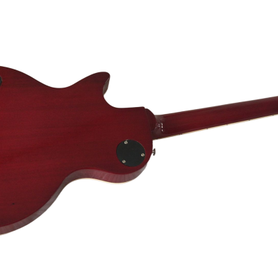 Custom Crown Black Red Burst Flame Maple Top Snakepit Slash Electric Guitar - Image 3