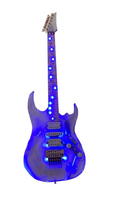 Custom Axis Plexiglass Acrylic Lucite LED Tremolo Guitar Jem Tree Of Life Inlay - Image 7