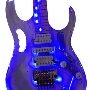 Custom Axis Plexiglass Acrylic Lucite LED Tremolo Guitar Tree Of Life Inlay