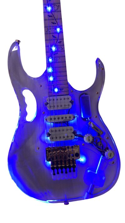 Custom Axis Plexiglass Acrylic Lucite LED Tremolo Guitar Jem Tree Of Life Inlay