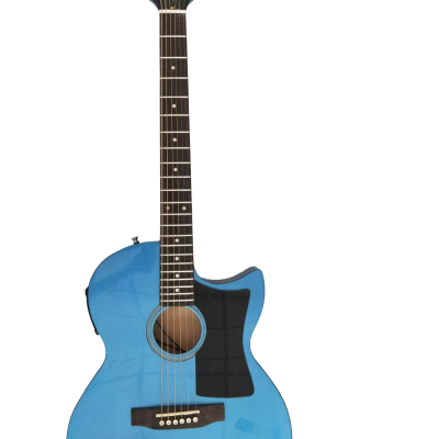 Custom Vile Barry S4CE BG Guild Pelham Blue Songbird Acoustic Electric Guitar - Image 2
