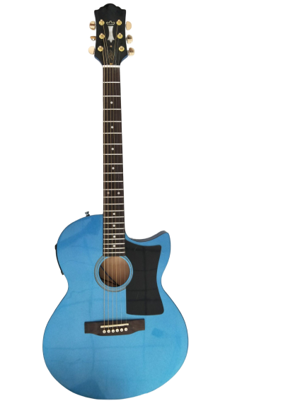 Custom Vile Barry S4CE BG Guild Pelham Blue Songbird Acoustic Electric Guitar - Image 2