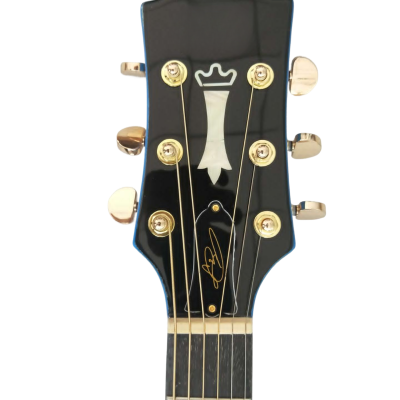 Custom Vile Barry S4CE BG Guild Blue Songbird Acoustic Electric Guitar - Image 3