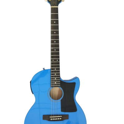 Custom Vile Barry S4CE BG Guild Blue Songbird Acoustic Electric Guitar - Image 4
