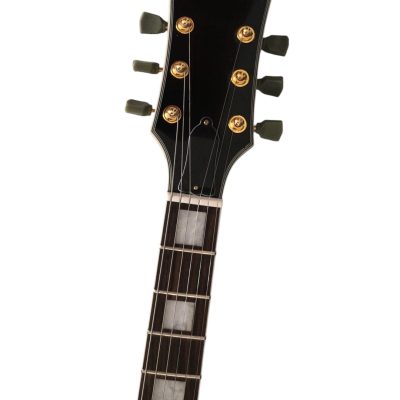 Custom Crown ES335 Bigsby Vibrato Tailpiece Black Semi Hollow Jazz Fhole Guitar - Image 4