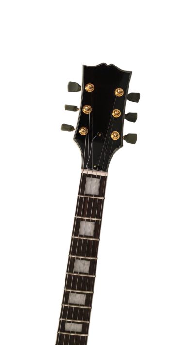 Custom Crown ES335 Bigsby Vibrato Tailpiece Black Semi Hollow Jazz Fhole Guitar - Image 4