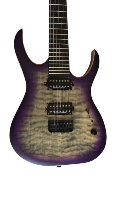 Custom Onyx Duvell Qatsi 7 String Ajna Burst Guitar