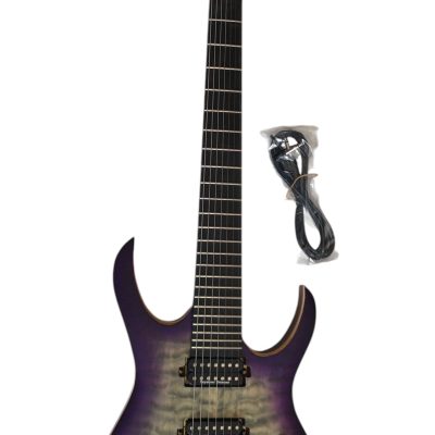 Custom Onyx Duvell Qatsi 7 String Ajna Burst Guitar - Image 3