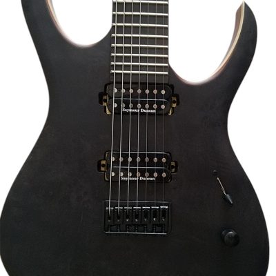 Custom Onyx Duvell Qatsi 7 String Matte Black Electric Guitar