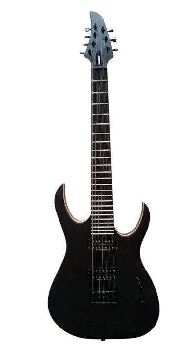 Custom Onyx Duvell Qatsi 7 String Matte Black Electric Guitar - Image 3