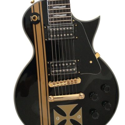Custom Obsidian James Iron Cross Black 7 String Electric Guitar