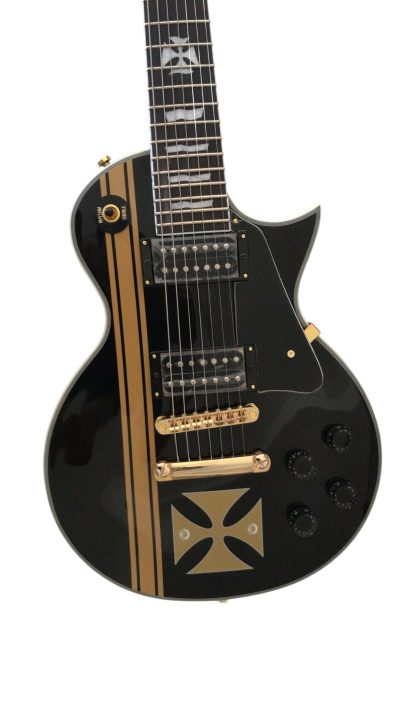 Custom Obsidian James Iron Cross Black 7 String Electric Guitar