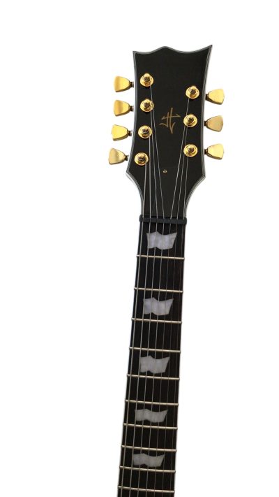 Custom Obsidian James Iron Cross Black 7 String Electric Guitar - Image 6
