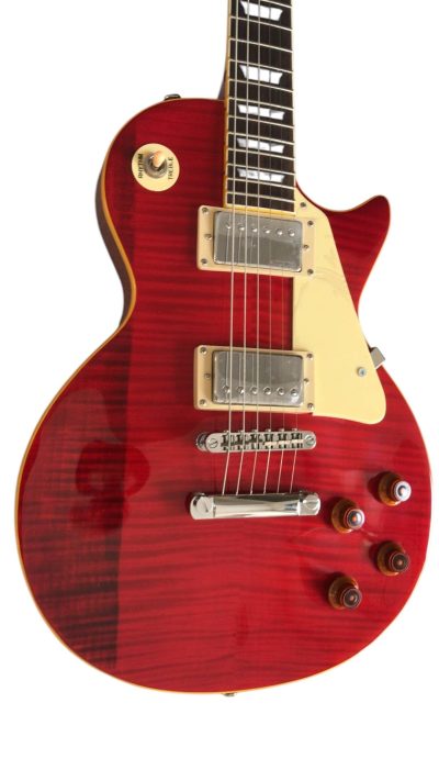 Custom Crown Clapton Lucy Red Flame Maple Top Chrome Hardware Electric Guitar