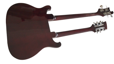 Custom Nova 4003 Rutherford Genesis Double Neck Burgundy 4 String Bass 12 String Guitar - Image 10
