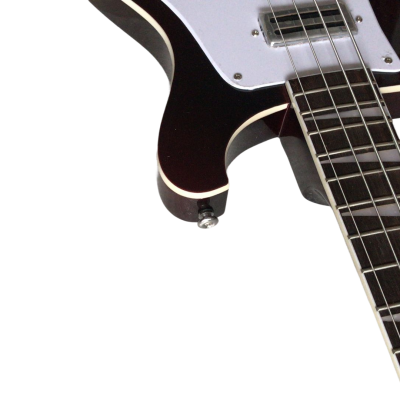 Custom Nova 4003 Rutherford Genesis Double Neck Burgundy 4 String Bass 12 String Guitar - Image 7